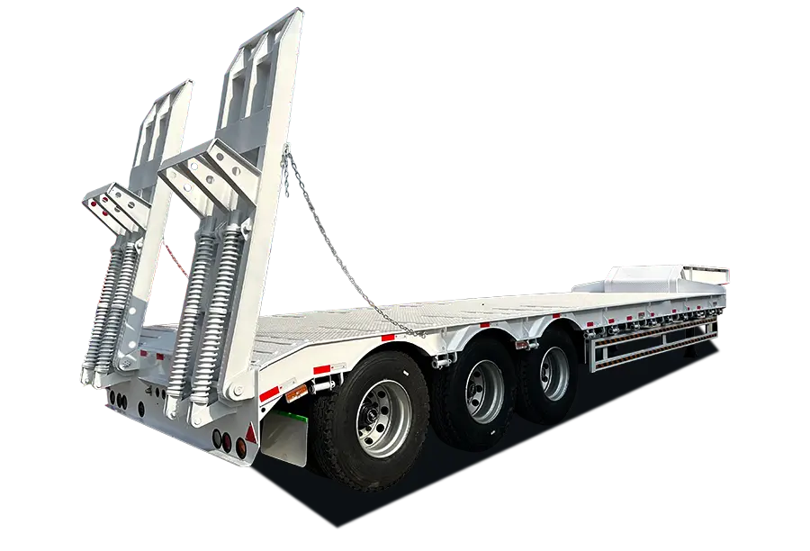 shacman hydraulic lowboy semi trailer (1)