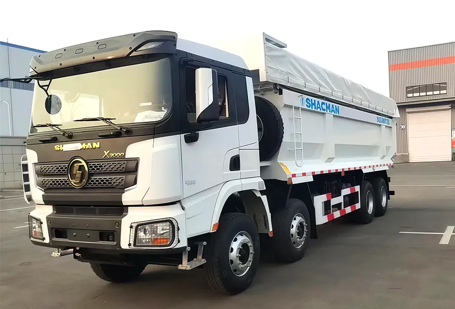 Shacman X3000 8X4 Dump Truck With Tarpaulin (1)