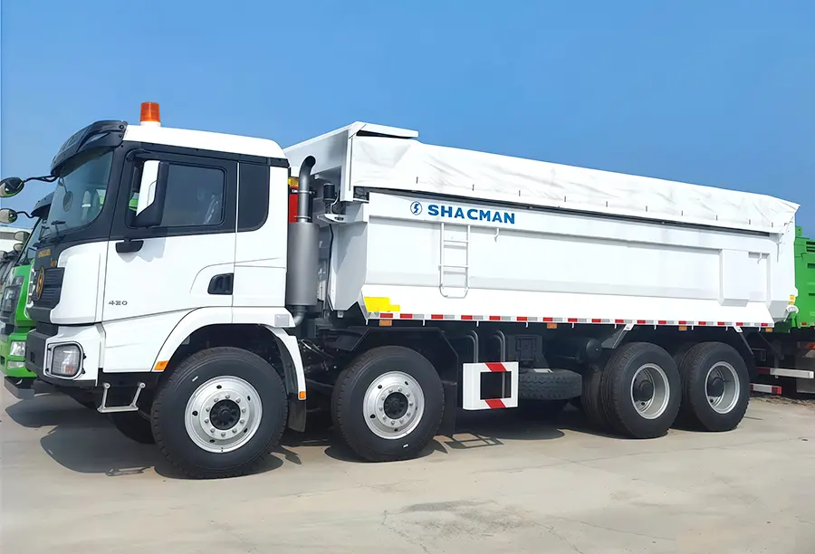 Shacman X3000 8X4 Dump Truck With Tarpaulin (2)