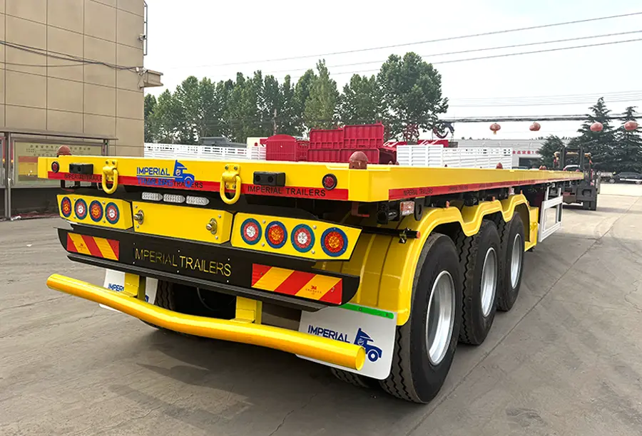Shacman 3 Axles Flatbed Semi Trailer (4)