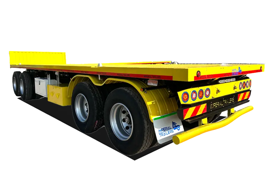 Shacman 4 Axles Flatbed Drawbar Trailer (1)