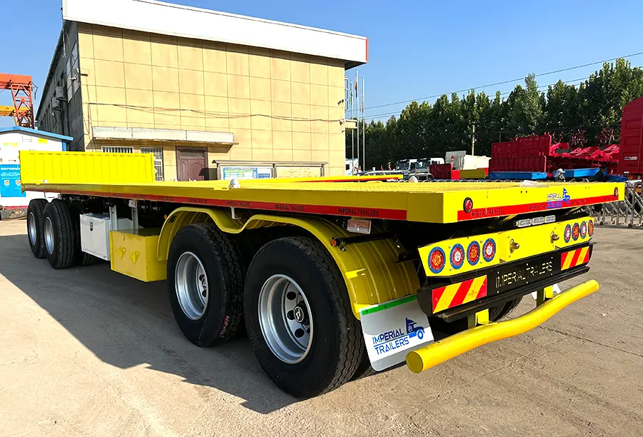 Shacman 4 Axles Flatbed Drawbar Trailer (8)