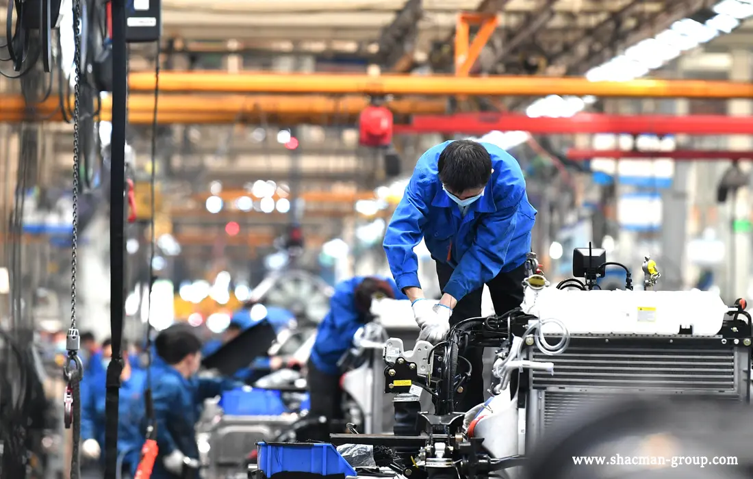 Automated painting line at the Shacman China factory
