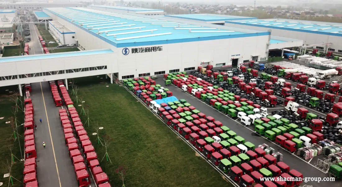 Main entrance of the Shacman China factory in Xi’an, Shaanxi Province