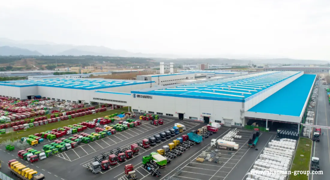 Main entrance of the Shacman China factory in Xi’an, Shaanxi Province